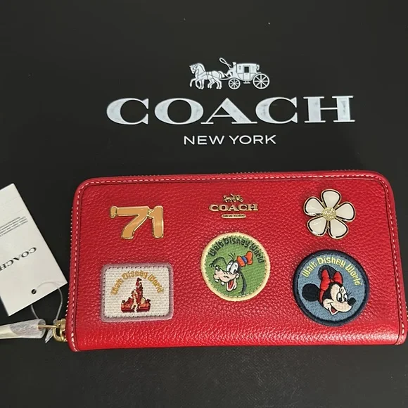 Coach | Bags | Nwt Disney X Coach Accordion Zip Wallet  display picture 1